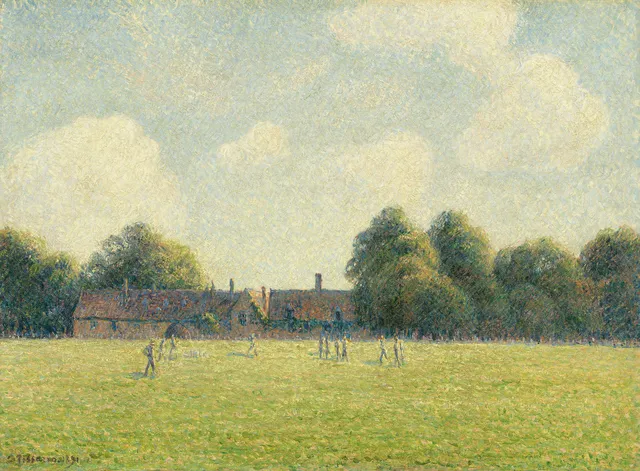 Pissarro wallpaper: Hampton Court Green 1891
